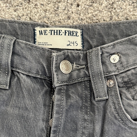 New Free People Eden High Slouchy Flare Jeans ~ Diamond Gray - Picture 9 of 11